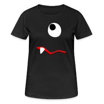 Monster Halloween traurig Comic Zombie Zahn Zyklop - Frauen T-Shirt atmungsaktiv - Schwarz - Vorne - AI Model Female 172 light (172cm)
