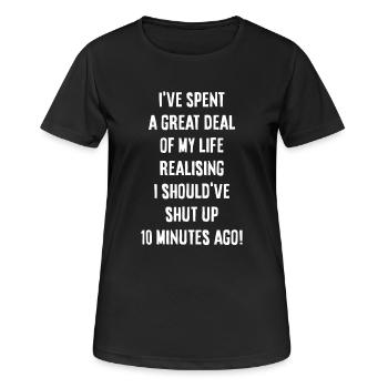 J’aurais dû me taire - T-shirt respirant Femme - noir - Devant - AI Model Female 172 light (172cm)