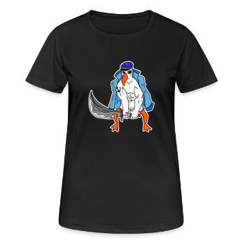 Muscles de la mouette - T-shirt respirant Femme - noir - Devant - AI Model Female 172 light (172cm)