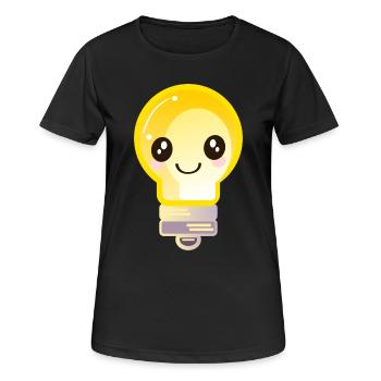 LIGHT BULB - Women's Breathable T-Shirt - black - Front - AI Model Female 172 light (172cm)