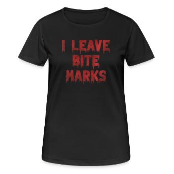 Traces de sang de la marque de morsure - T-shirt respirant Femme - noir - Devant - AI Model Female 172 light (172cm)
