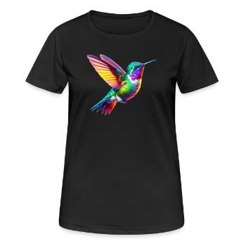 Kolibri - Frauen T-Shirt atmungsaktiv - Schwarz - Vorne - AI Model Female 172 light (172cm)