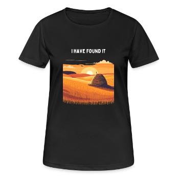 Une aiguille dans une botte de foin - T-shirt respirant Femme - noir - Devant - AI Model Female 172 light (172cm)