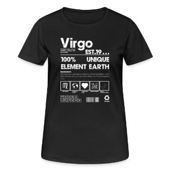 Jungfrau Erde Element 100% einzigartiges Logo - Frauen T-Shirt atmungsaktiv - Schwarz - Vorne - AI Model Female 172 light (172cm)
