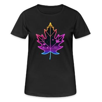 Maple leaf - Women's Breathable T-Shirt - black - Front - AI Model Female 172 light (172cm)