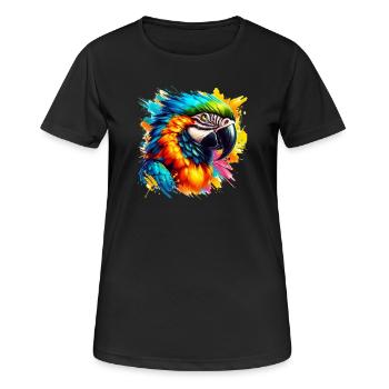 Perroquet - T-shirt respirant Femme - noir - Devant - AI Model Female 172 light (172cm)