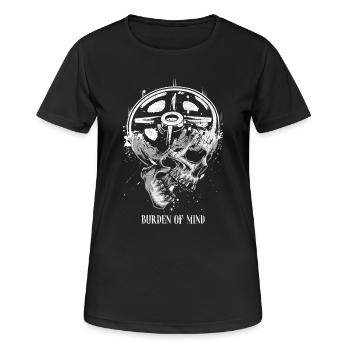 Burden of Mind Skull Wheel - Women's Breathable T-Shirt - black - Front - AI Model Female 172 light (172cm)