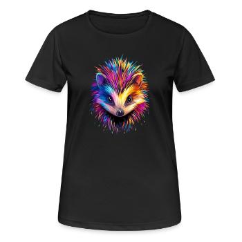 Igel Weißbauchigel Stacheligel Liebe Süßer Igel - Frauen T-Shirt atmungsaktiv - Schwarz - Vorne - AI Model Female 172 light (172cm)
