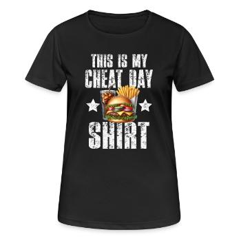 Fast Food Cheat Day Fitness - Women's Breathable T-Shirt - black - Front - AI Model Female 172 light (172cm)