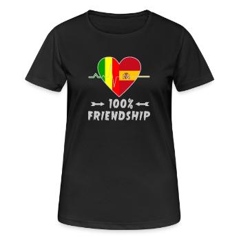 Mali and Spain 100% friendship - Women's Breathable T-Shirt - black - Front - AI Model Female 172 light (172cm)
