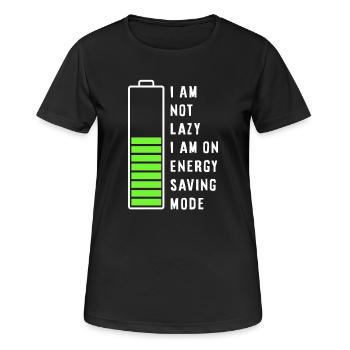 Je ne suis pas paresseux - T-shirt respirant Femme - noir - Devant - AI Model Female 172 light (172cm)