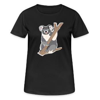 Koala Koala Ours - T-shirt respirant Femme - noir - Devant - AI Model Female 172 light (172cm)