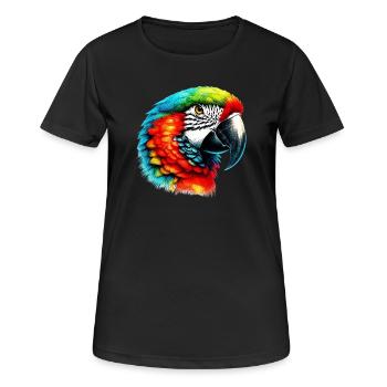 Perroquet - T-shirt respirant Femme - noir - Devant - AI Model Female 172 light (172cm)
