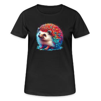Igel - Frauen T-Shirt atmungsaktiv - Schwarz - Vorne - AI Model Female 172 light (172cm)