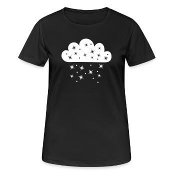 Météores nuageuses - T-shirt respirant Femme - noir - Devant - AI Model Female 172 light (172cm)