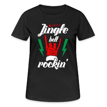 Jingle bell Rockin Christmas Music - Frauen T-Shirt atmungsaktiv - Schwarz - Vorne - AI Model Female 172 light (172cm)