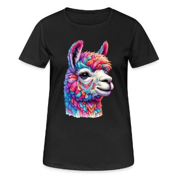 Alpaga - T-shirt respirant Femme - noir - Devant - AI Model Female 172 light (172cm)