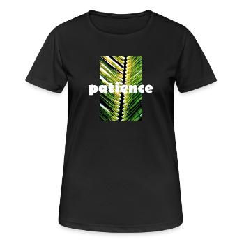 patience - T-shirt respirant Femme - noir - Devant - AI Model Female 172 light (172cm)