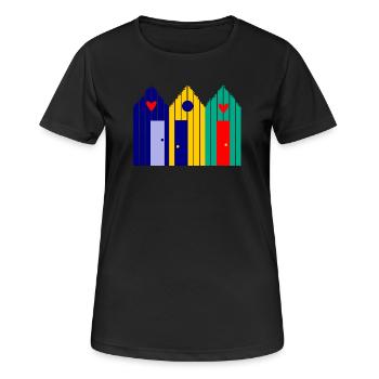 anniversaire. anniversaire décennie. humour. drôle - T-shirt respirant Femme - noir - Devant - AI Model Female 172 light (172cm)