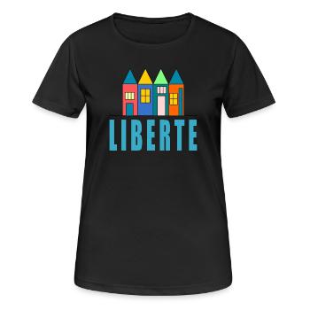 anniversaire. anniversaire décennie. humour. drôle - T-shirt respirant Femme - noir - Devant - AI Model Female 172 light (172cm)