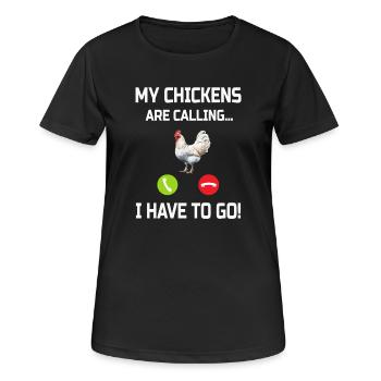 Chicken Chickens - Women's Breathable T-Shirt - black - Front - AI Model Female 172 light (172cm)