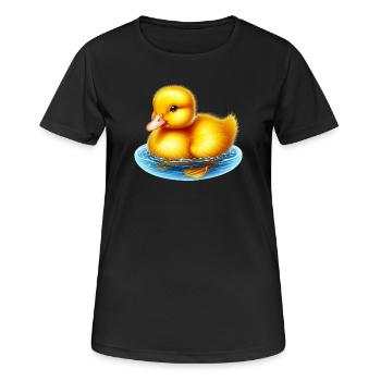 Caneton Canard Canard Canard - T-shirt respirant Femme - noir - Devant - AI Model Female 172 light (172cm)