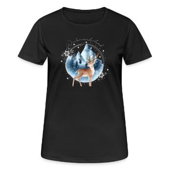 Winter wonderland - Women's Breathable T-Shirt - black - Front - AI Model Female 172 light (172cm)
