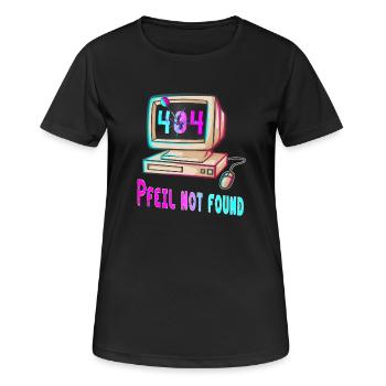 404 Retro Design - Frauen T-Shirt atmungsaktiv - Schwarz - Vorne - AI Model Female 172 light (172cm)