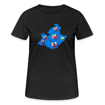 Région PACA - T-shirt respirant Femme - noir - Devant - AI Model Female 172 light (172cm)