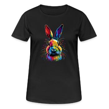 Hase Kaninchen Liebhaber Feldhase Bunny Süße Hasen - Frauen T-Shirt atmungsaktiv - Schwarz - Vorne - AI Model Female 172 light (172cm)