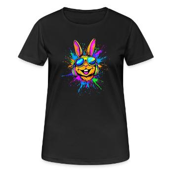 Hase Kaninchen Liebhaber Feldhase Bunny Süße Hasen - Frauen T-Shirt atmungsaktiv - Schwarz - Vorne - AI Model Female 172 light (172cm)