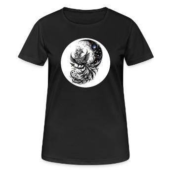 La comète Phoenix dans le cercle lunaire - T-shirt respirant Femme - noir - Devant - AI Model Female 172 light (172cm)