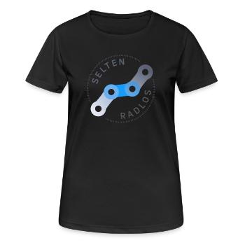 selten radlos fahrrad kette - Frauen T-Shirt atmungsaktiv - Schwarz - Vorne - AI Model Female 172 light (172cm)