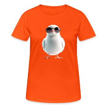 Taube Weiß Stadttaube Ringeltaube Weiße Tauben - Frauen T-Shirt atmungsaktiv - Neonorange - Vorne - AI Model Female 172 dark (172cm)