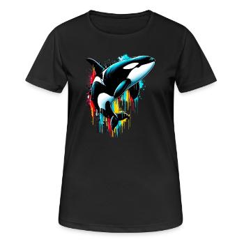 Killer whale - Women's Breathable T-Shirt - black - Front - AI Model Female 172 light (172cm)