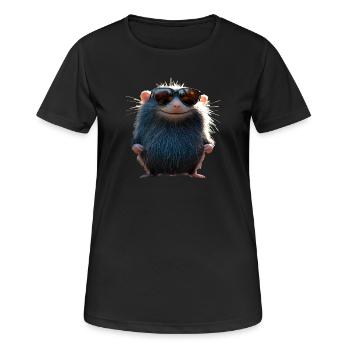 Maulwurf mit Sonnenbrille Liebe Süße Maulwürfe - Frauen T-Shirt atmungsaktiv - Schwarz - Vorne - AI Model Female 172 light (172cm)