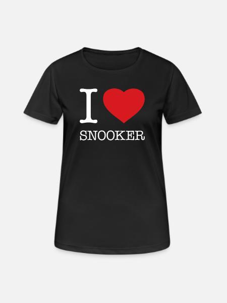 I LOVE SNOOKER - Women's Breathable T-Shirt - black