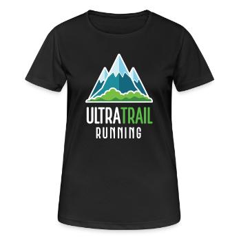 Ultra-Trailrunning - Frauen T-Shirt atmungsaktiv - Schwarz - Vorne - AI Model Female 172 light (172cm)