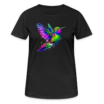 Colibri - T-shirt respirant Femme - noir - Devant - AI Model Female 172 light (172cm)