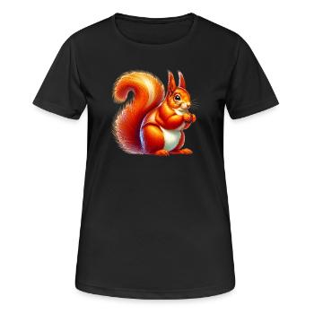 Squirrel - Women's Breathable T-Shirt - black - Front - AI Model Female 172 light (172cm)