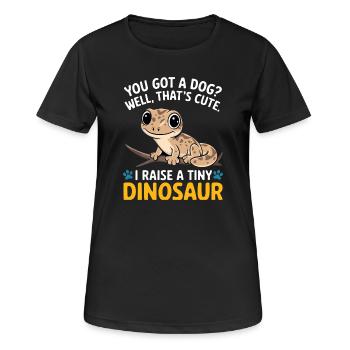 Lustige winzige Dinosaurier-Eidechse - Frauen T-Shirt atmungsaktiv - Schwarz - Vorne - AI Model Female 172 light (172cm)