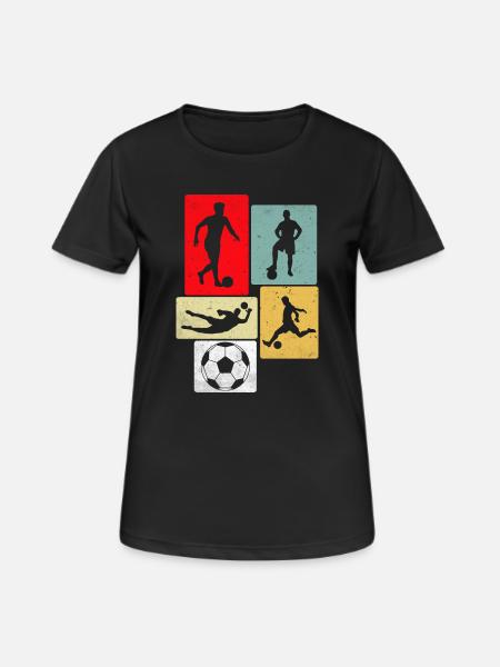 Soccer Vintage Retro - Women's Breathable T-Shirt - black