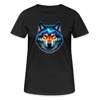 Wolf - Women's Breathable T-Shirt - black - Front - AI Model Female 172 light (172cm)