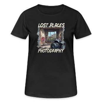 Lost Places Photography - Frauen T-Shirt atmungsaktiv - Schwarz - Vorne - AI Model Female 172 light (172cm)