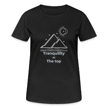 Tranquillité au sommet slow living - T-shirt respirant Femme - noir - Devant - AI Model Female 172 light (172cm)