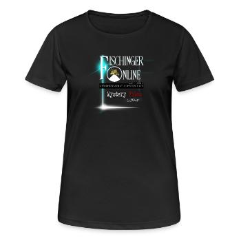 Fischinger-Online raccourci avec Mystery Files + URL - T-shirt respirant Femme - noir - Devant - AI Model Female 172 light (172cm)
