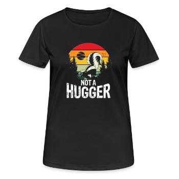 Not a hugger skunk - Frauen T-Shirt atmungsaktiv - Schwarz - Vorne - AI Model Female 172 light (172cm)