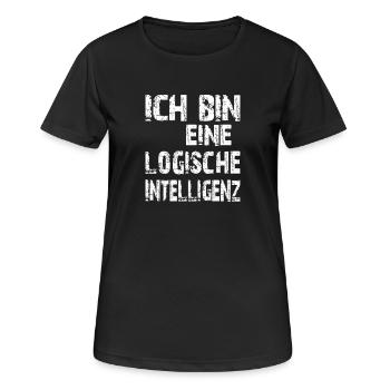 L’IA dit que je suis une intelligence logique - T-shirt respirant Femme - noir - Devant - AI Model Female 172 light (172cm)