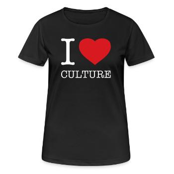 I LOVE CULTURE - Women's Breathable T-Shirt - black - Front - AI Model Female 172 light (172cm)