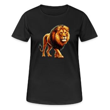 Lion - T-shirt respirant Femme - noir - Devant - AI Model Female 172 light (172cm)